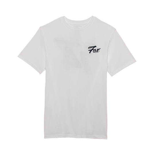 Pánské triko Fox Scripted Ss Prem Tee  Optic White