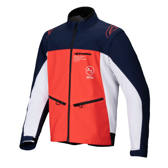 bunda LITE-DURA SOFTSHELL, ALPINESTARS (modrá/oranžová/bílá) 2025