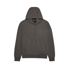 Pánská mikina Fox Wordmark Oversized Fleece Po  Pewter