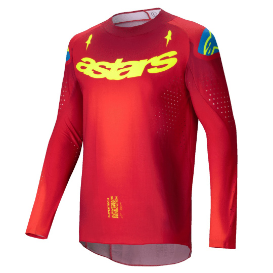 dres SUPERTECH MAKER, ALPINESTARS (červená/žlutá fluo) 2025