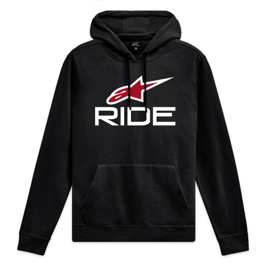 mikina RIDE HOODIE 4, ALPINESTARS (černá/bílá/červená)