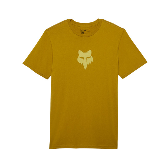 Pánské triko Fox Fox Head Ss Prem Tee  Mustard