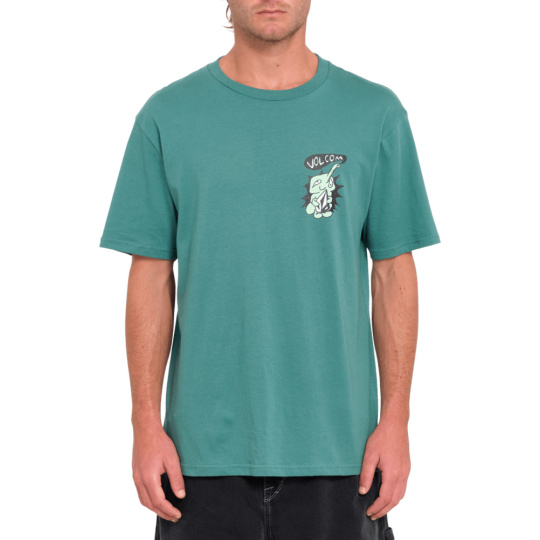 Pánské triko Volcom Santi Stoned Bsc Sst  Sea Green