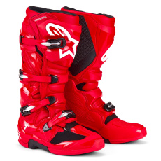 boty TECH 7, ALPINESTARS (červená) 2025