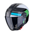 Moto přilba SCORPION EXO-CITY II BLUR černo/bílo/zelená