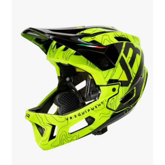 Cyklo přilba VR EQUIPMENT MTB FULL FACE MIPS černo/fluo žlutá EQUHEMB02528