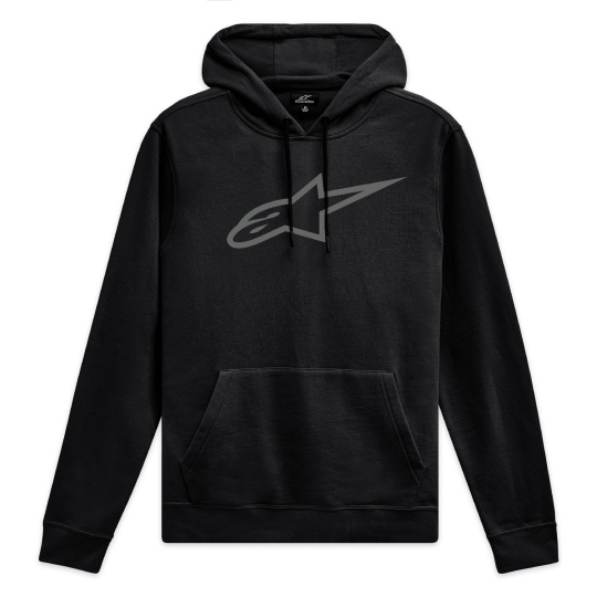 mikina AGELESS HOODIE 3, ALPINESTARS (černá/šedá)