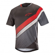 Alpinestars Predator SS Jersey - Black Steel Gray Red vel. L