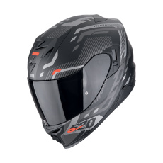 Moto přilba EXO-520 EVO AIR RANKA matná černo/stříbrno/červená