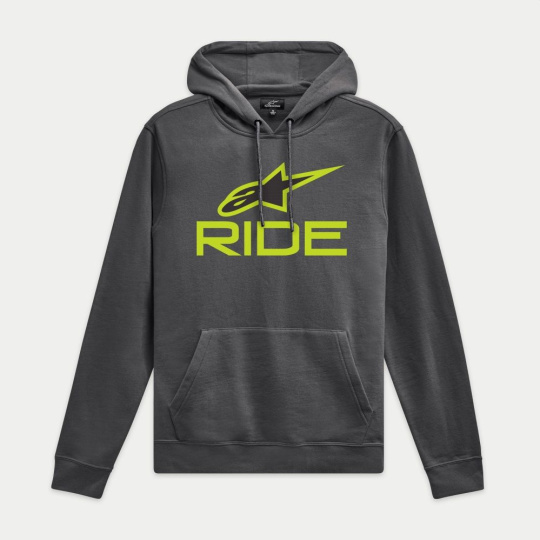 Alpinestars Ride 4.0 hoodie s kapucí charcoal lime