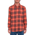 Pánská košile Volcom Caden Plaid s  Bright Red