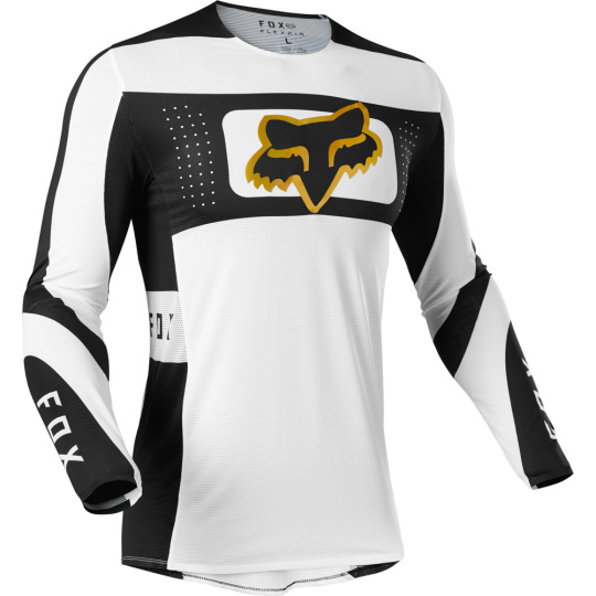 Pánský MX dres Fox Flexair Mirer Jersey  White/Black