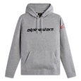 mikina WORDMARK HOODIE 3, ALPINESTARS (šedá/červená/černá)