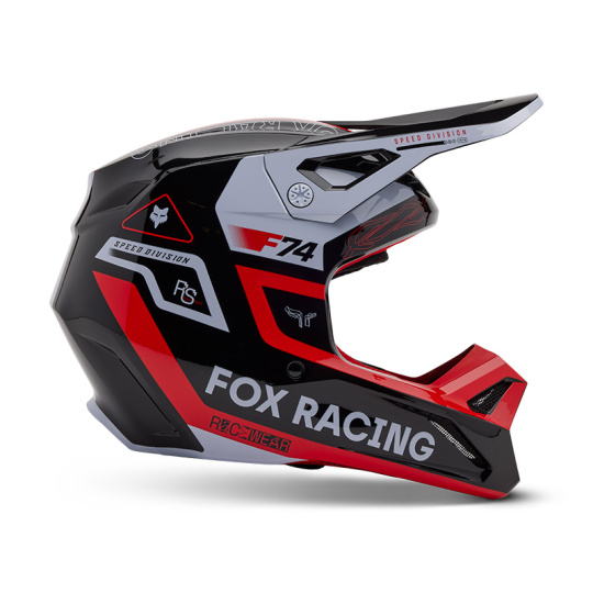 X přilba Fox V1 Race Spec Helmet  Fluorescent Red