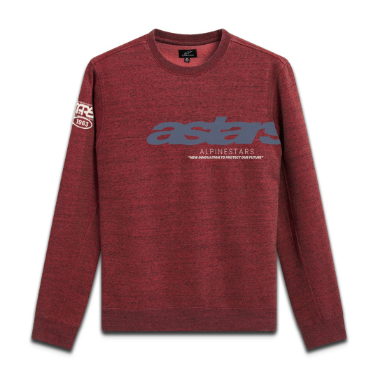 mikina EPISODE CREW FLEECE, ALPINESTARS (tmavě červená)