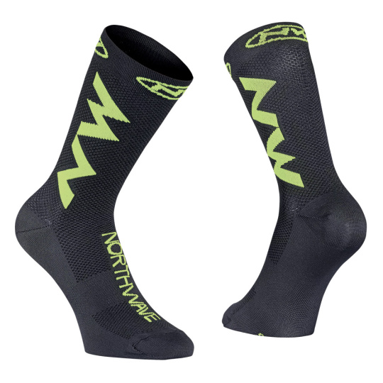 Pánské ponožky Northwave Extreme Air ocks  Black/Lime Fluo