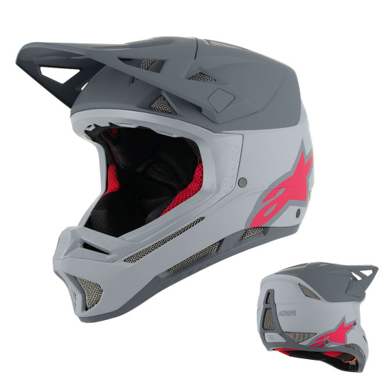 Alpinestars Missile TECH Racer MIPS helma Light Gray Dark Gray