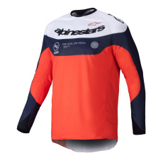 dres PRO-DURA, ALPINESTARS (modrá/oranžová/bílá) 2025