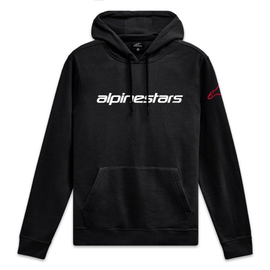 mikina WORDMARK HOODIE 3, ALPINESTARS (černá/bílá/červená)