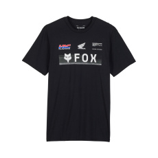 Pánské triko Fox Fox X Honda Prem Ss Tee  Black
