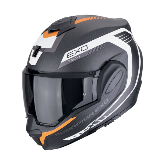 Moto přilba SCORPION EXO-TECH EVO CARBON COSY matná černo/oranžová