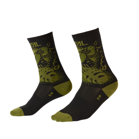 O´Neal MTB ponožky PLANT černá/zelená