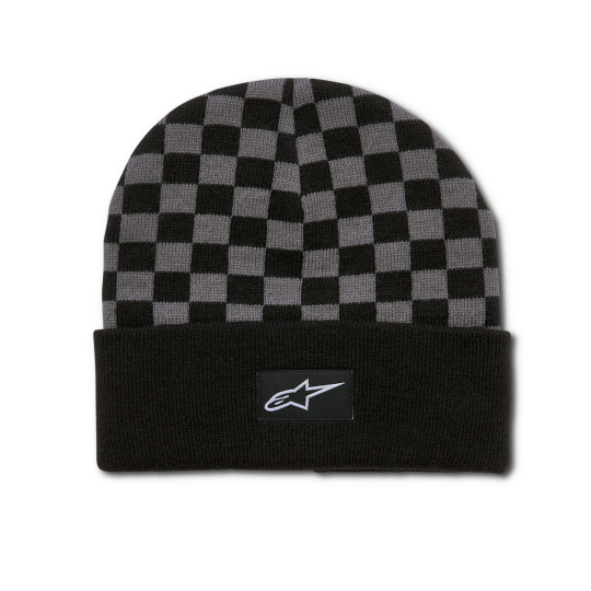 čepice CHECKERED CUFF BEANIE, ALPINESTARS (černá/šedá)