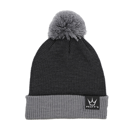 PEATY'S ČEPICE PUBWEAR MERINO BOBBLE HAT - GREY (PPW-BOB-2TN-GRY-1)