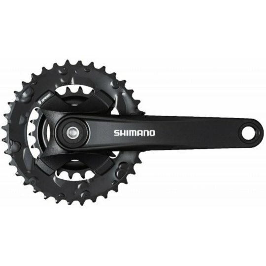 kliky SHIMANO FC-MT101-L 175mm 36-22 zubů, černé, 9 speed, bez krytu, pro osu čtyřhran, v krabičce