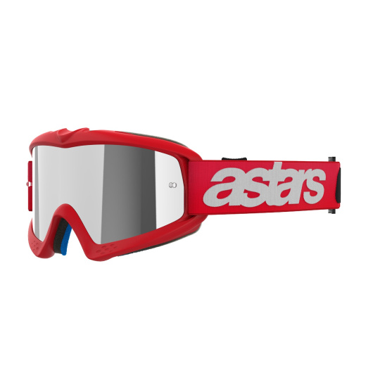 brýle VISION YOUTH BLAZE, ALPINESTARS, dětské (červená, zrcadlové stříbrné plexi) 2025