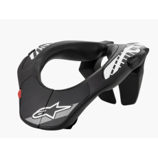 Alpinestars Youth Neck Support (včetně pásků X-strap) Černobílý