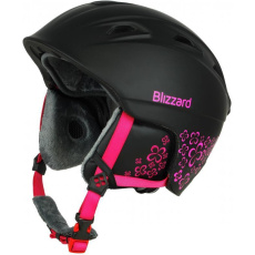 BLIZZARD W2W Demon ski helmet, black matt/magenta flowers