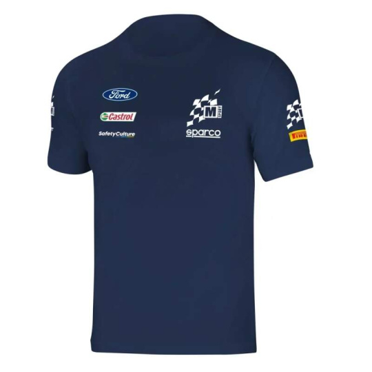 Týmové tričko Sparco - Ford M-Sport WRC tmavě modré - M