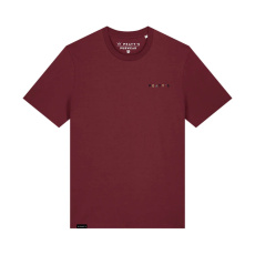 PEATY'S PUBWEAR TRIKO S KRÁTKÝM RUKÁVEM STACKED BURGUNDY (PPW-25-TEE-STK-BRG)