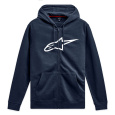 mikina AGELESS ZIP HOODIE 3, ALPINESTARS (modrá/bílá)