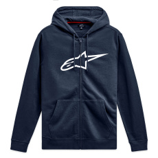 mikina AGELESS ZIP HOODIE 3, ALPINESTARS (modrá/bílá)