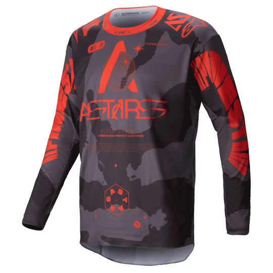 dres RACER HOLLOW, ALPINESTARS (šedá camo/oranžová fluo) 2025