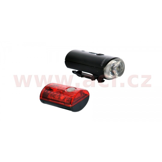 sada světel na kolo ULTRA TORCH MINI+, OXFORD (dobíjení pomocí USB, světelný tok 100/50 lm)